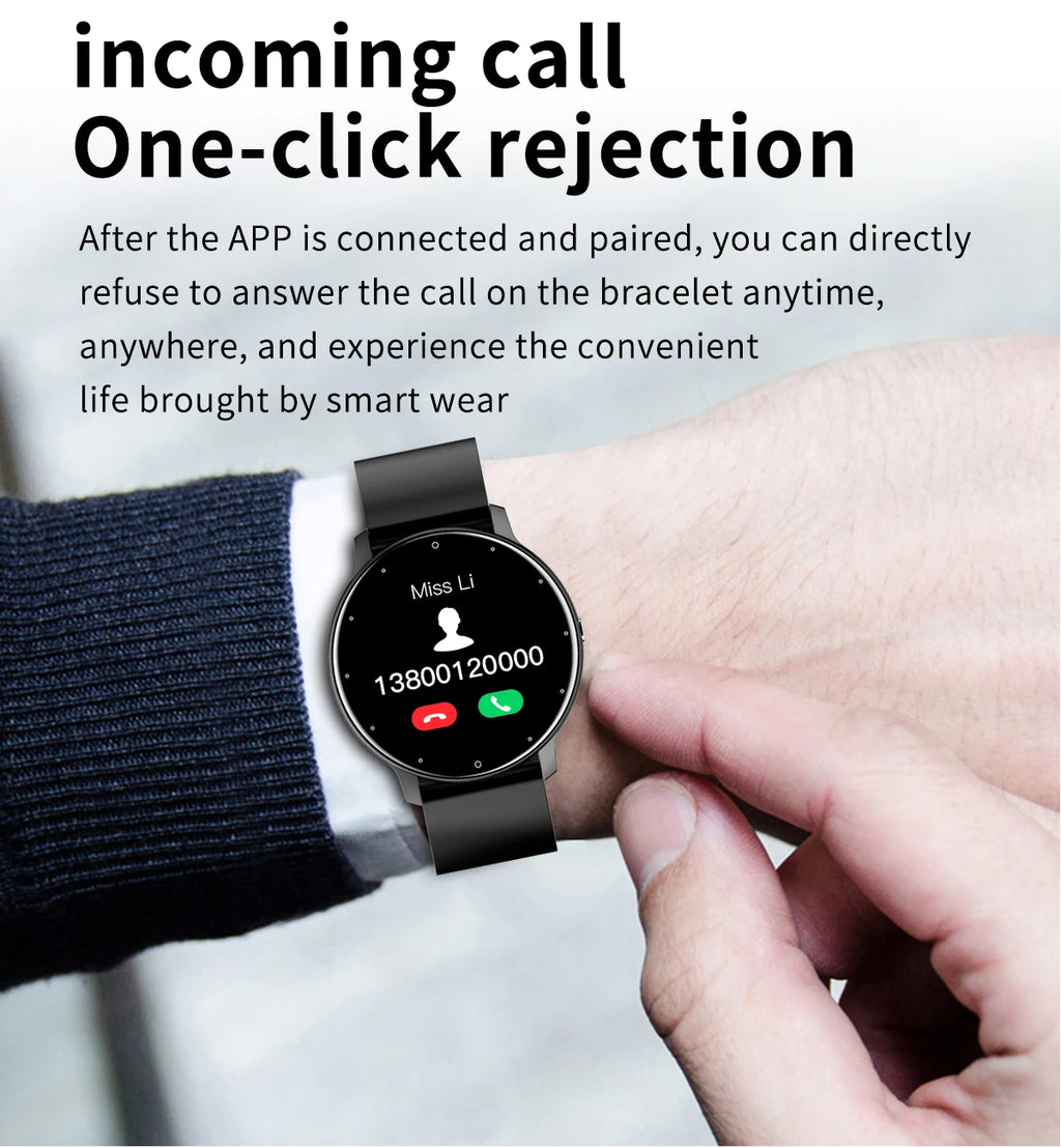 Montre Connectée Unisexe — Écran Tactile, Suivi Santé, Étanche IP67, Notifications