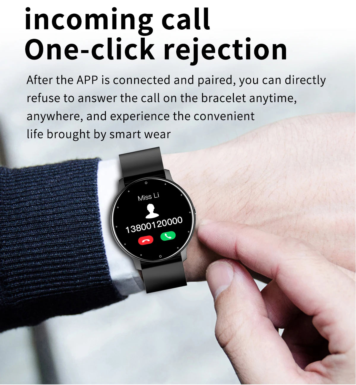 Montre Connectée Unisexe — Écran Tactile, Suivi Santé, Étanche IP67, Notifications