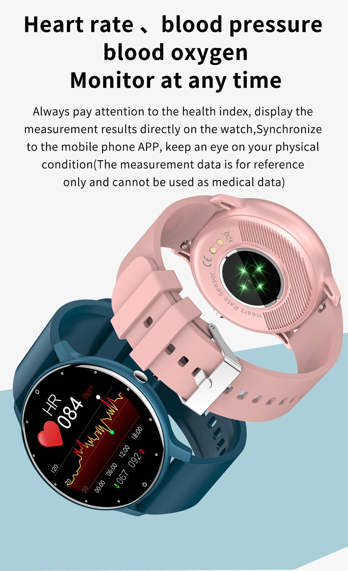 Montre Connectée Unisexe — Écran Tactile, Suivi Santé, Étanche IP67, Notifications