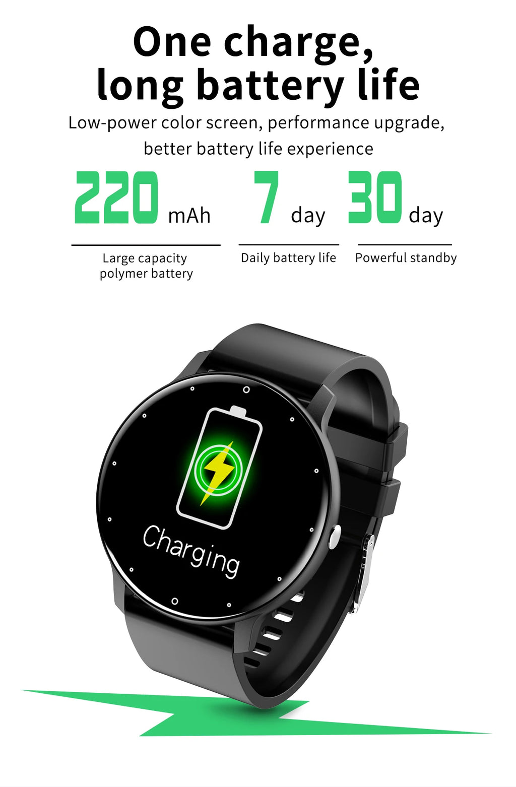 Montre Connectée Unisexe — Écran Tactile, Suivi Santé, Étanche IP67, Notifications