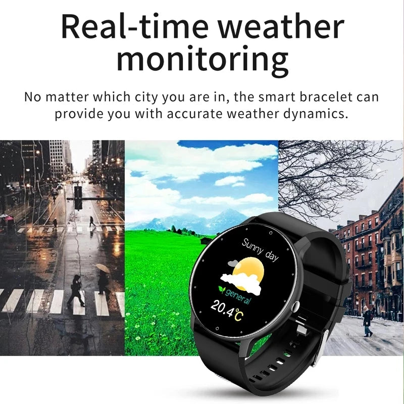 Montre Connectée Unisexe — Écran Tactile, Suivi Santé, Étanche IP67, Notifications