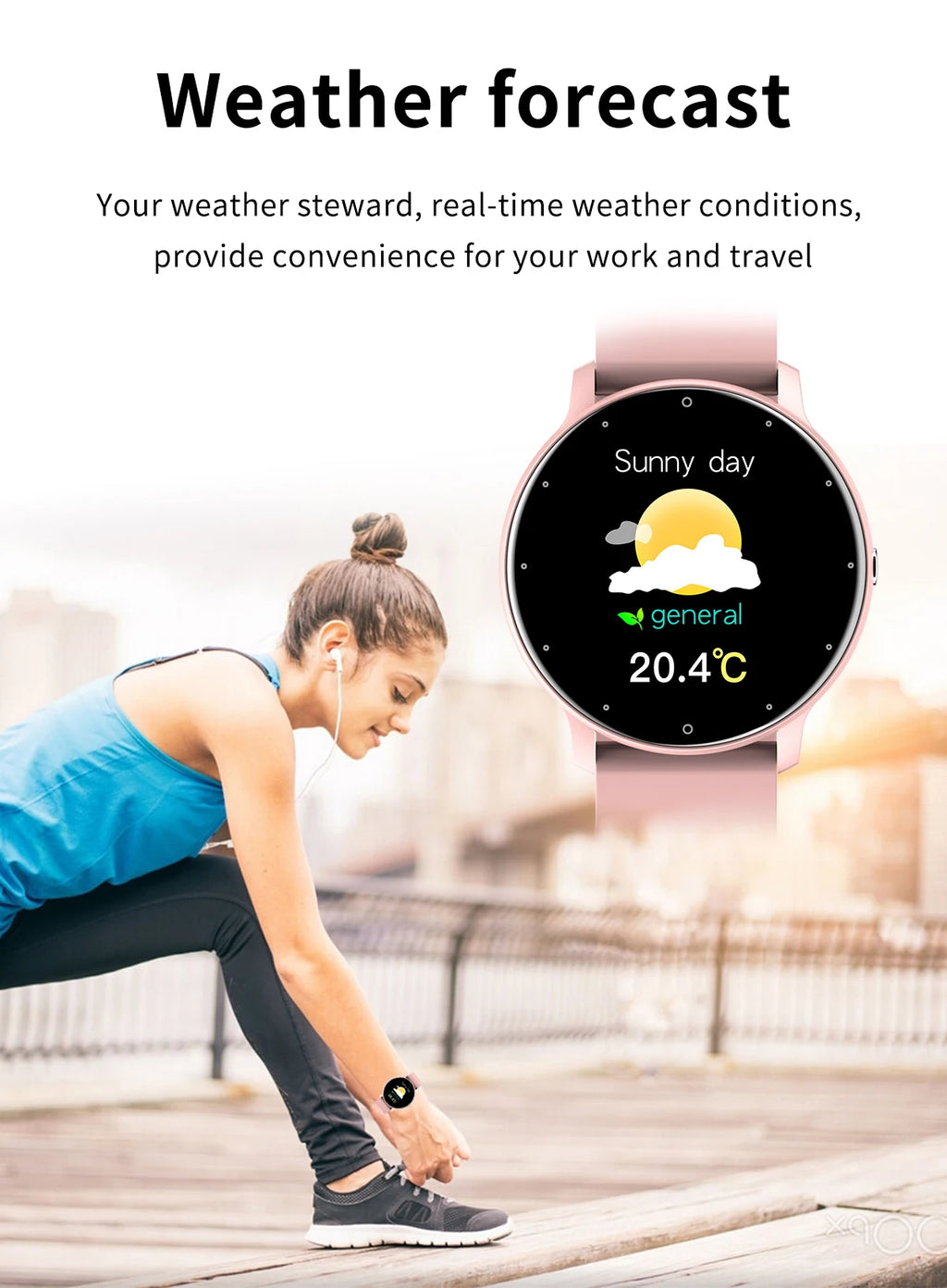 Montre Connectée Unisexe — Écran Tactile, Suivi Santé, Étanche IP67, Notifications