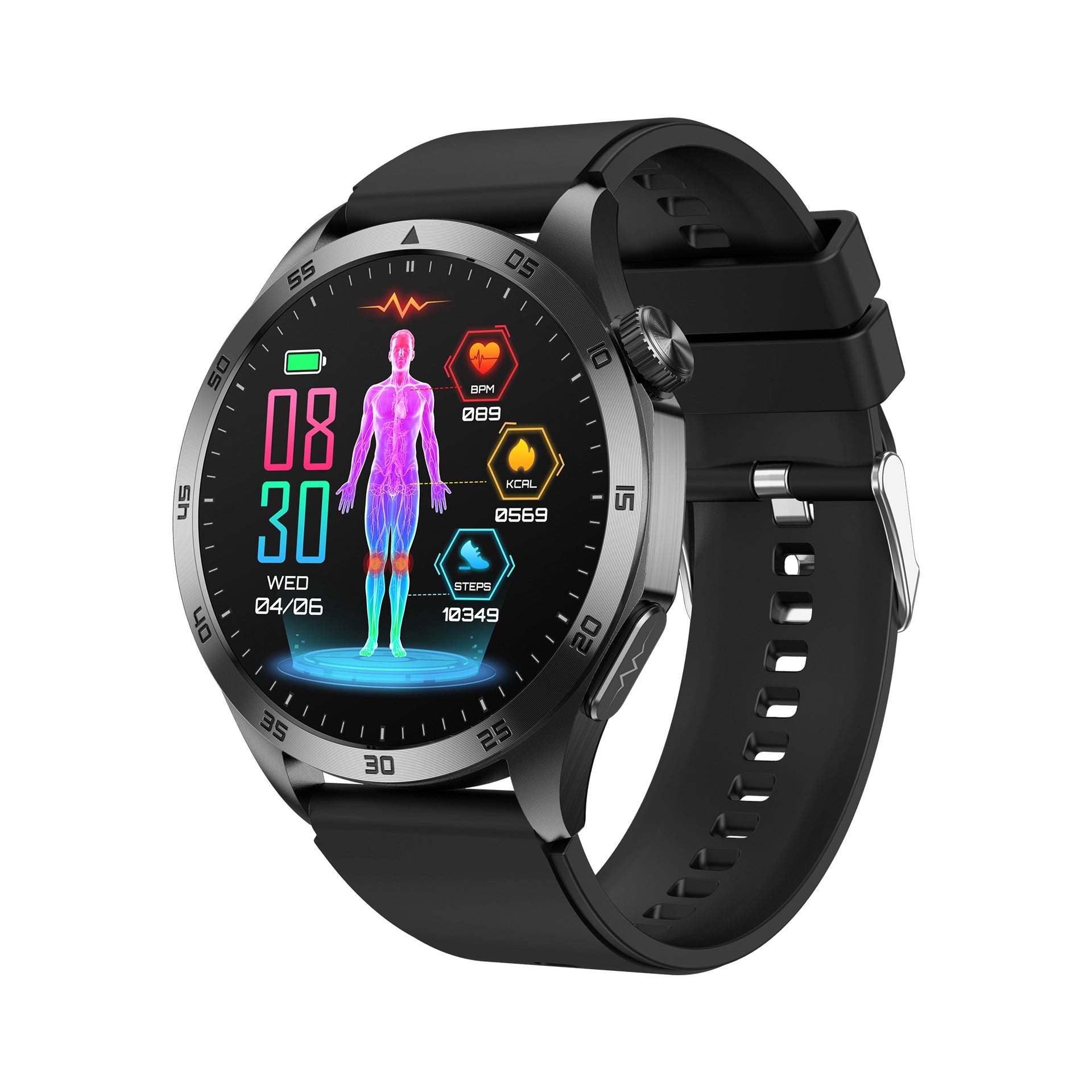 Montre Connectée ET485 — Écran AMOLED, Appels Bluetooth, ECG & Suivi Santé