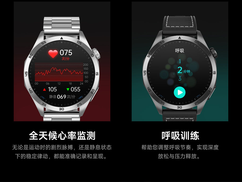 Montre Connectée ET485 — Écran AMOLED, Appels Bluetooth, ECG & Suivi Santé