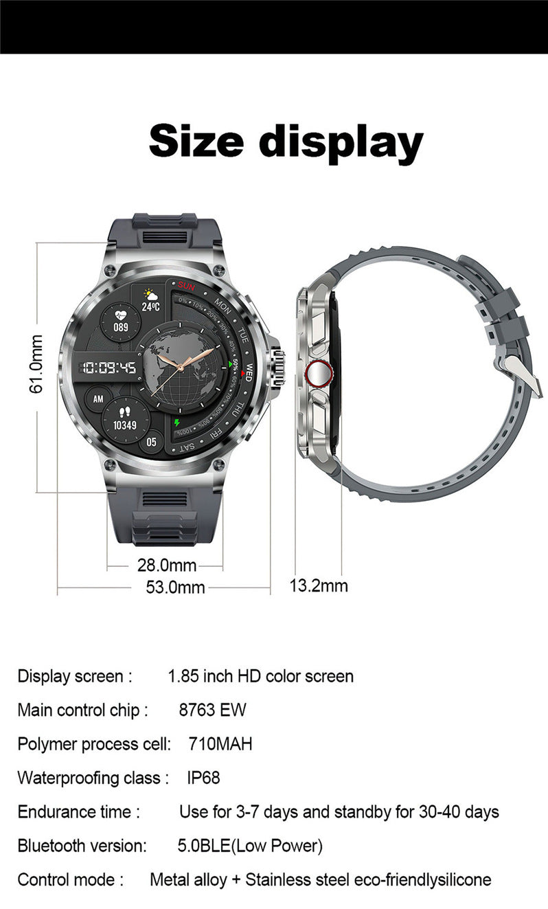 Montre Connectée V69 — Grand Écran 1.85", Appels Bluetooth & Multi-Sport