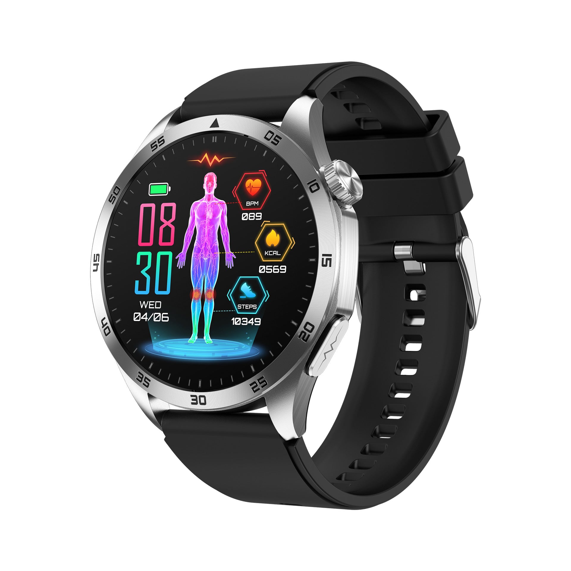 Montre Connectée ET485 — Écran AMOLED, Appels Bluetooth, ECG & Suivi Santé