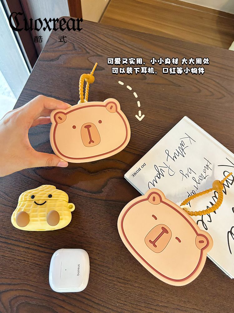 Porte-Monnaie Capybara Silicone — Mignon, Imperméable & Idéal Cadeau