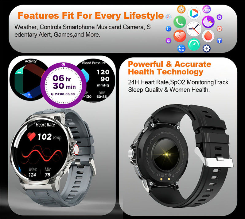 Montre Connectée V69 — Grand Écran 1.85", Appels Bluetooth & Multi-Sport