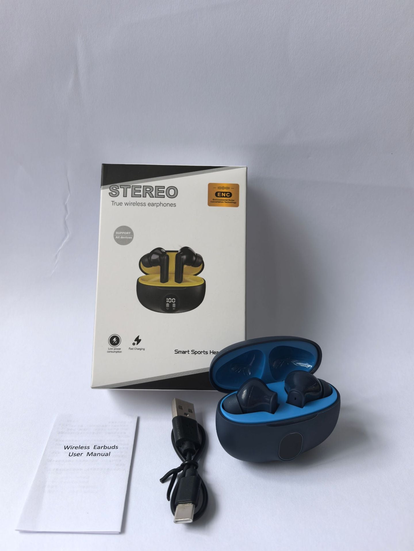 Écouteurs Sans Fil 895B TWS — Bluetooth 5.0, Design Gaming & Lumière LED