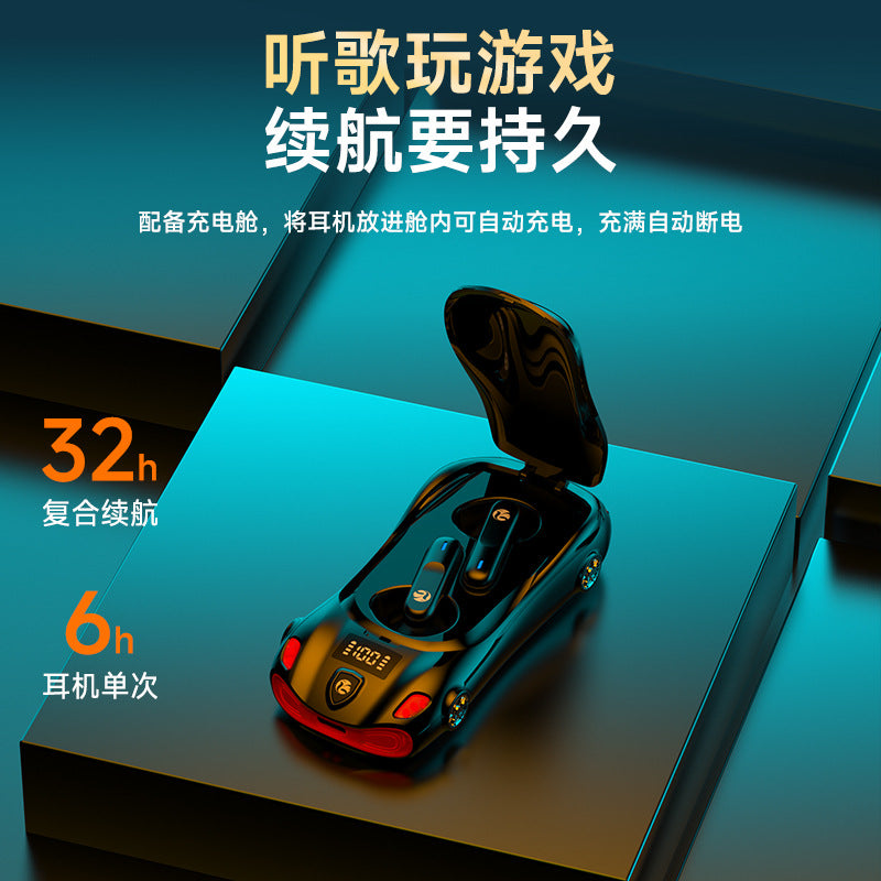 Écouteurs Sans Fil L24 — Design Voiture de Sport, Bluetooth 5.4 & Faible Latence