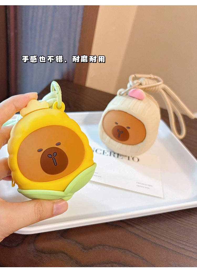Porte-Monnaie Capybara Silicone — Mignon, Imperméable & Idéal Cadeau