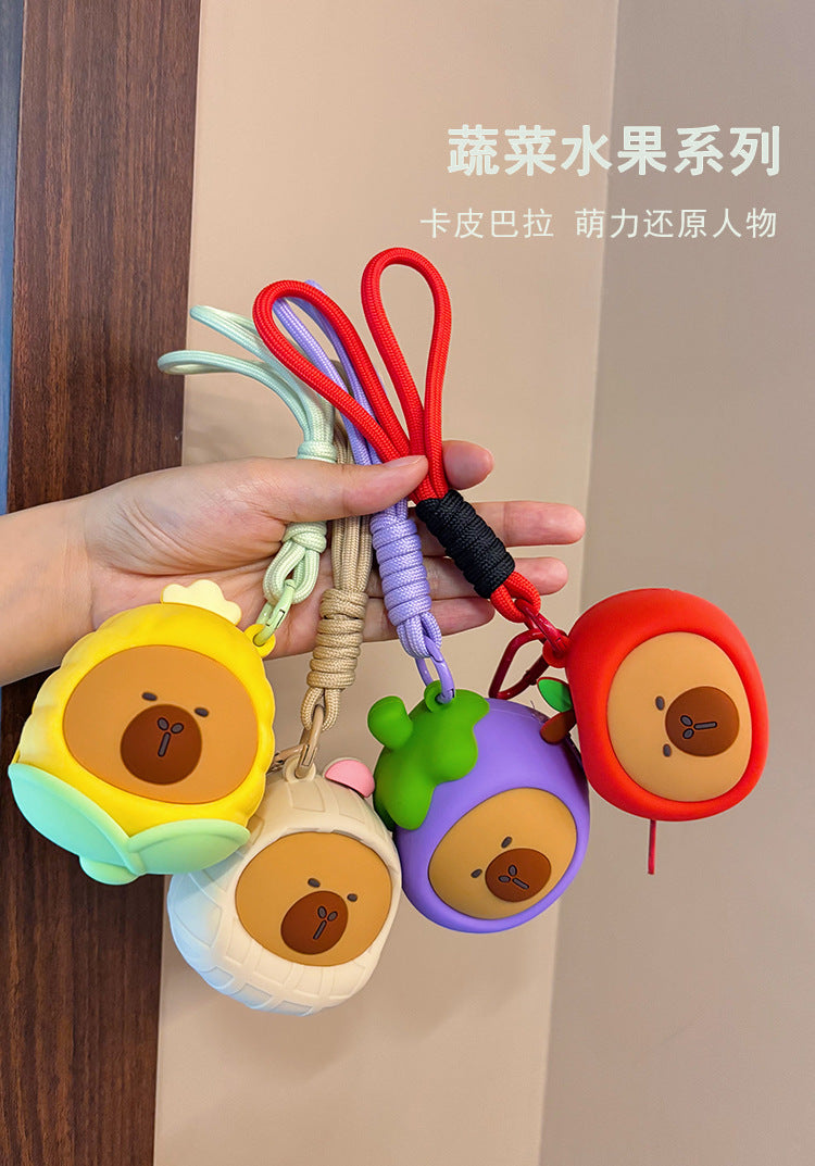 Porte-Monnaie Capybara Silicone — Mignon, Imperméable & Idéal Cadeau