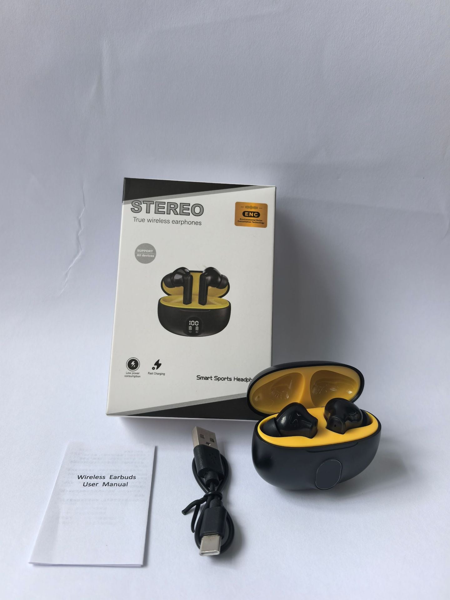 Écouteurs Sans Fil 895B TWS — Bluetooth 5.0, Design Gaming & Lumière LED