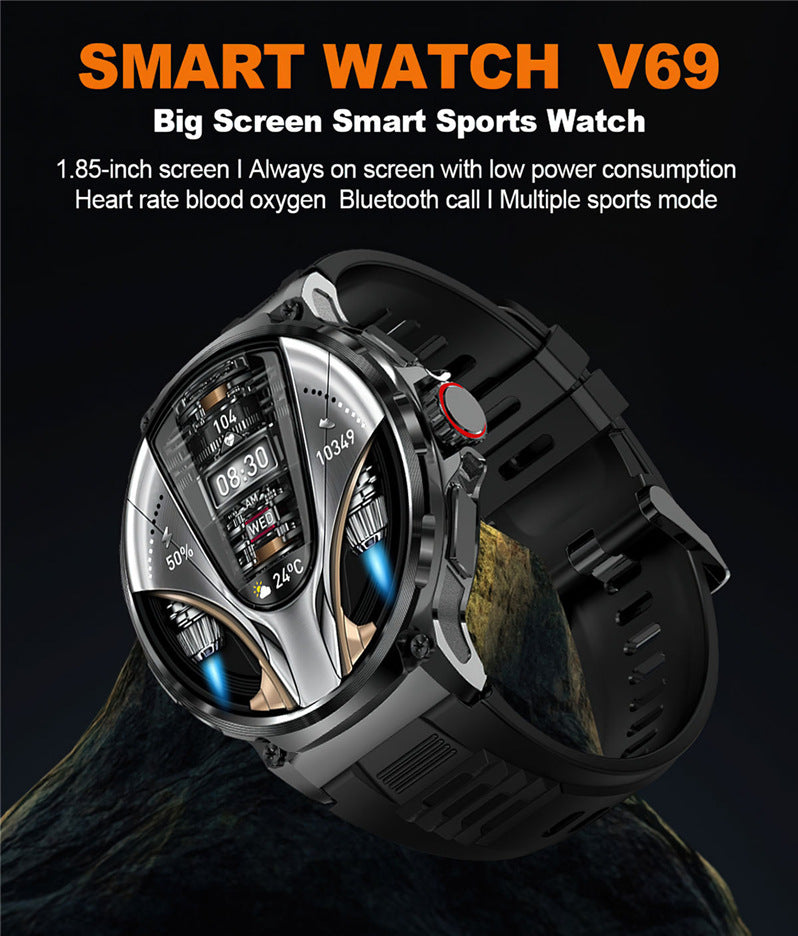Montre Connectée V69 — Grand Écran 1.85", Appels Bluetooth & Multi-Sport