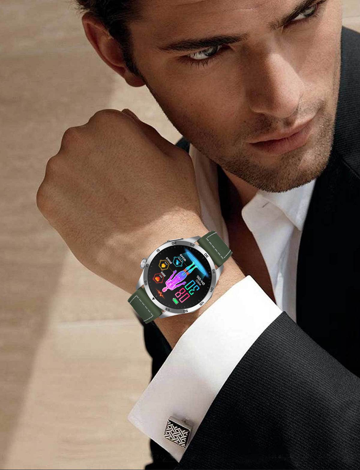 Montre Connectée ET485 — Écran AMOLED, Appels Bluetooth, ECG & Suivi Santé