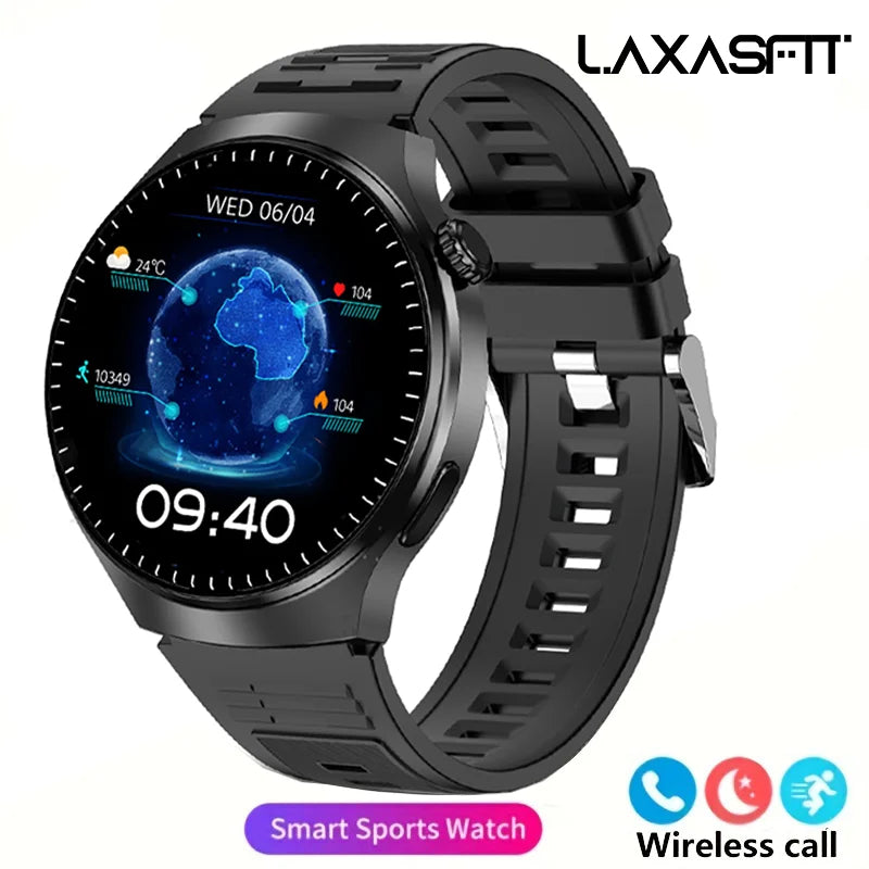 Montre Connectée Homme HD 1,52" — Verre Saphir, Appels Bluetooth, Assistant Vocal, 100+ Cadrans