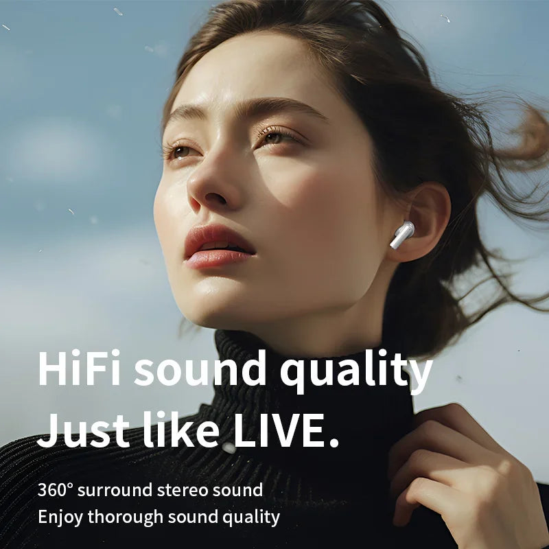 Earbloom Écouteurs True Wireless Bluetooth 5.3 – ANC réduction de bruit – Étanche 600mAh