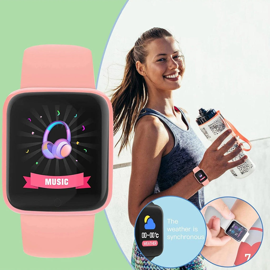 Bracelet Connecté Fitness — Suivi Santé, Notifications, Compatible iOS & Android