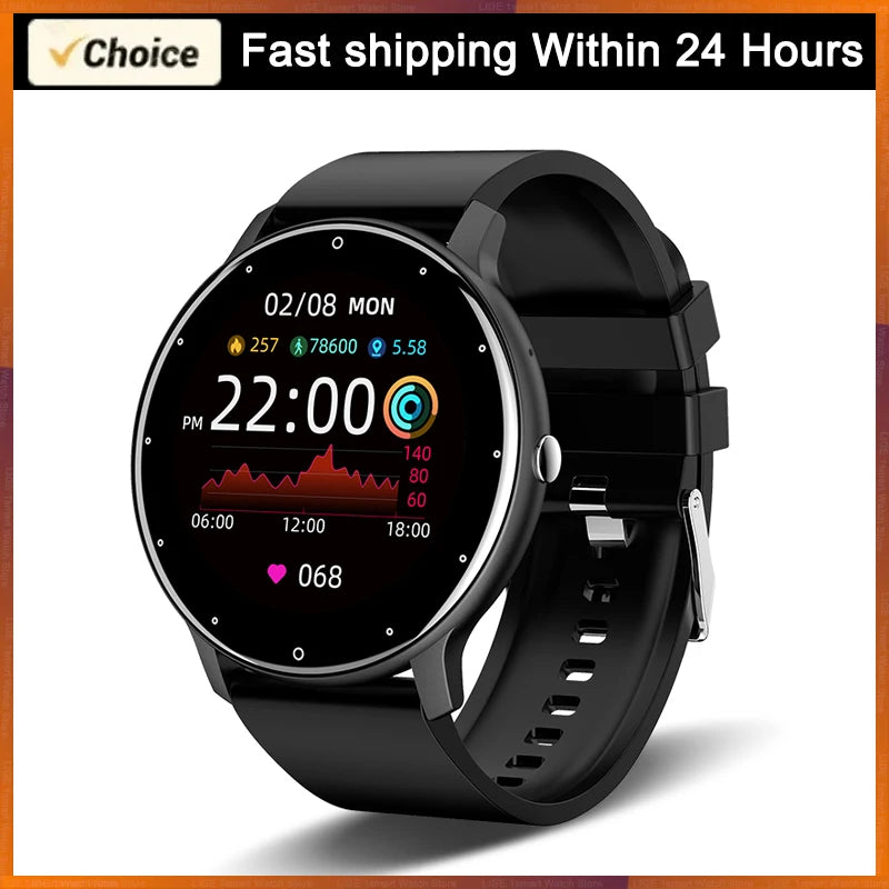 Montre Connectée Unisexe — Écran Tactile, Suivi Santé, Étanche IP67, Notifications