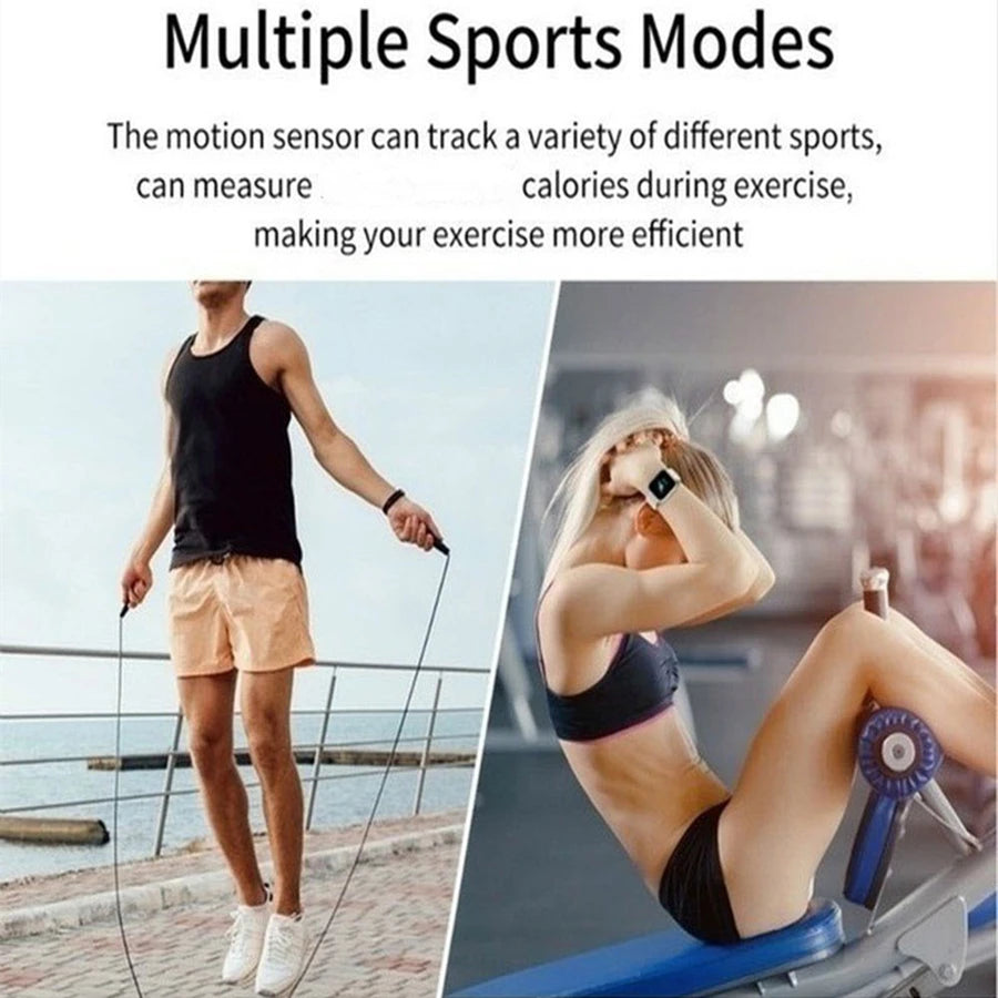 Montre Connectée Sport Mixte — Bluetooth, Musique, Suivi Activité, 4 Coloris