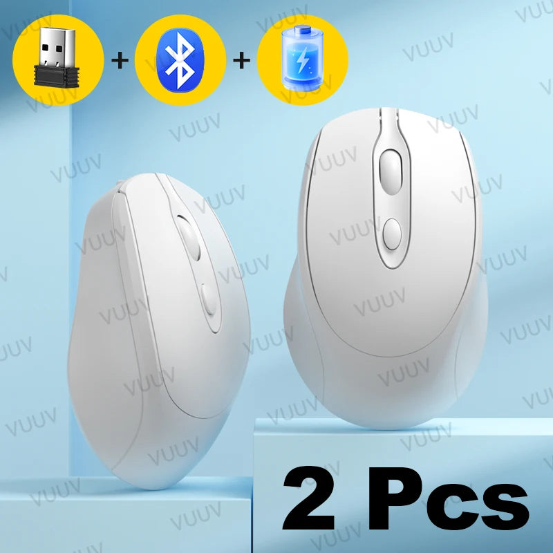 Souris Bluetooth Silencieuse Rechargeable – Ergonomique, 5 Couleurs