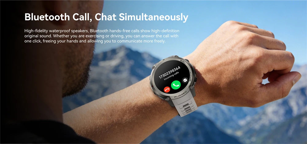 Montre Connectée GPS Sport Premium — 5ATM, 170+ Sports, AMOLED, Appels Bluetooth