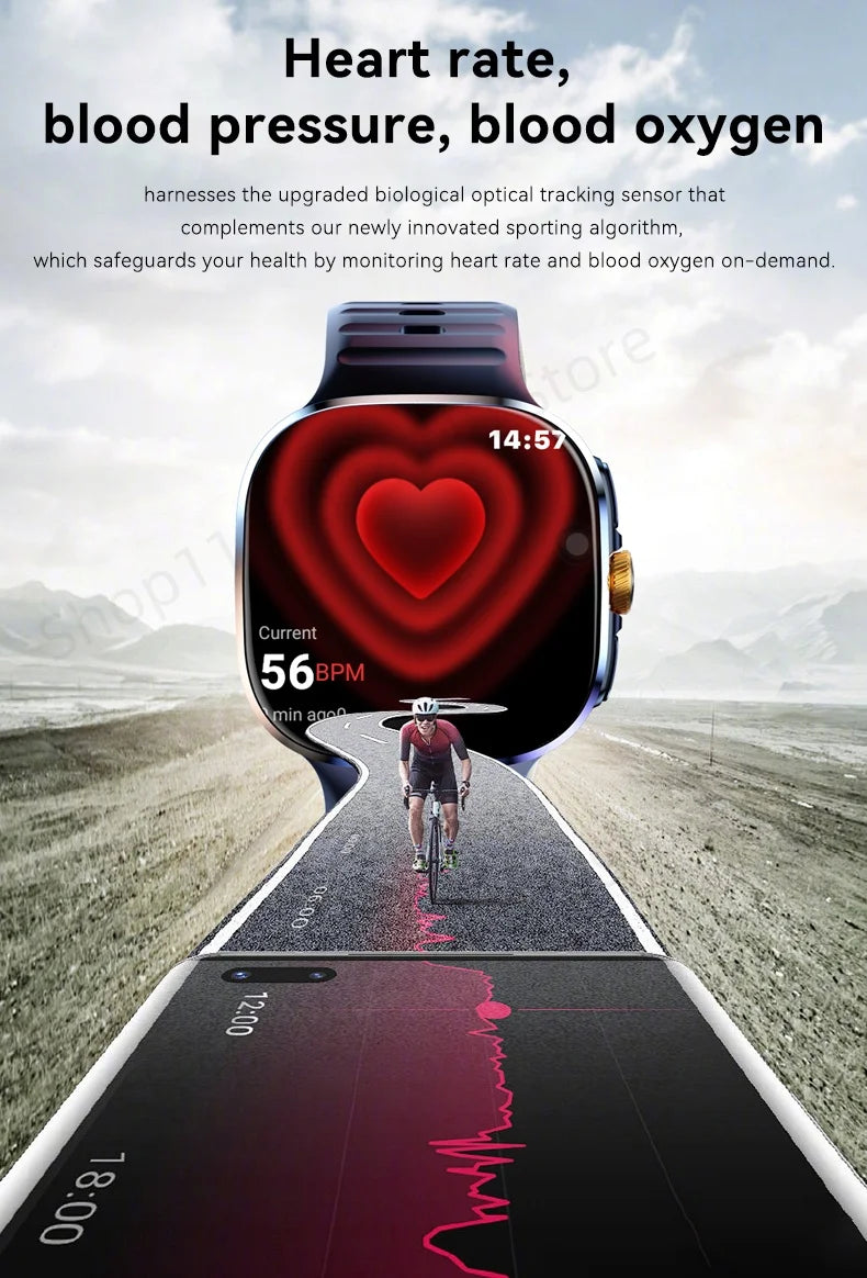 Montre Android 4G M99 — Écran AMOLED 2,4", Caméra Rotative, WiFi, GPS, SIM