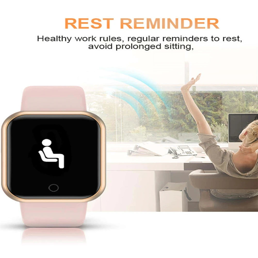 Bracelet Connecté Fitness — Suivi Santé, Notifications, Compatible iOS & Android