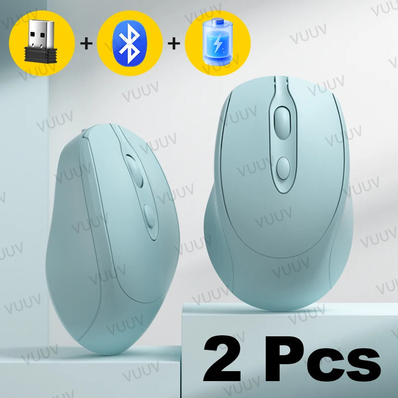 Souris Bluetooth Silencieuse Rechargeable – Ergonomique, 5 Couleurs