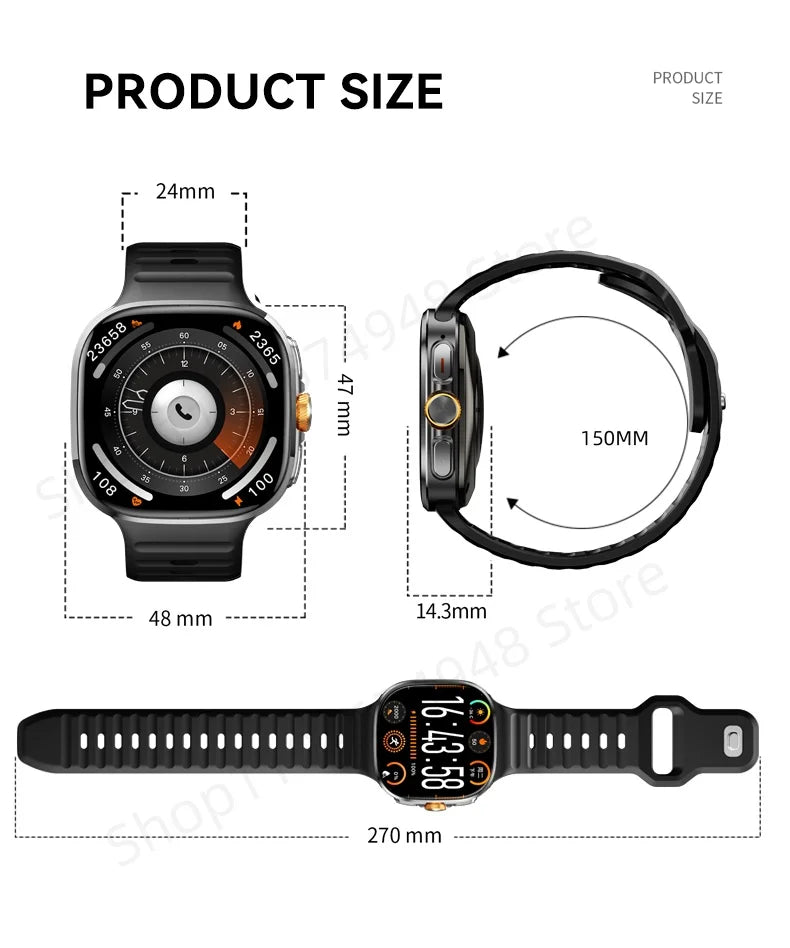 Montre Android 4G M99 — Écran AMOLED 2,4", Caméra Rotative, WiFi, GPS, SIM