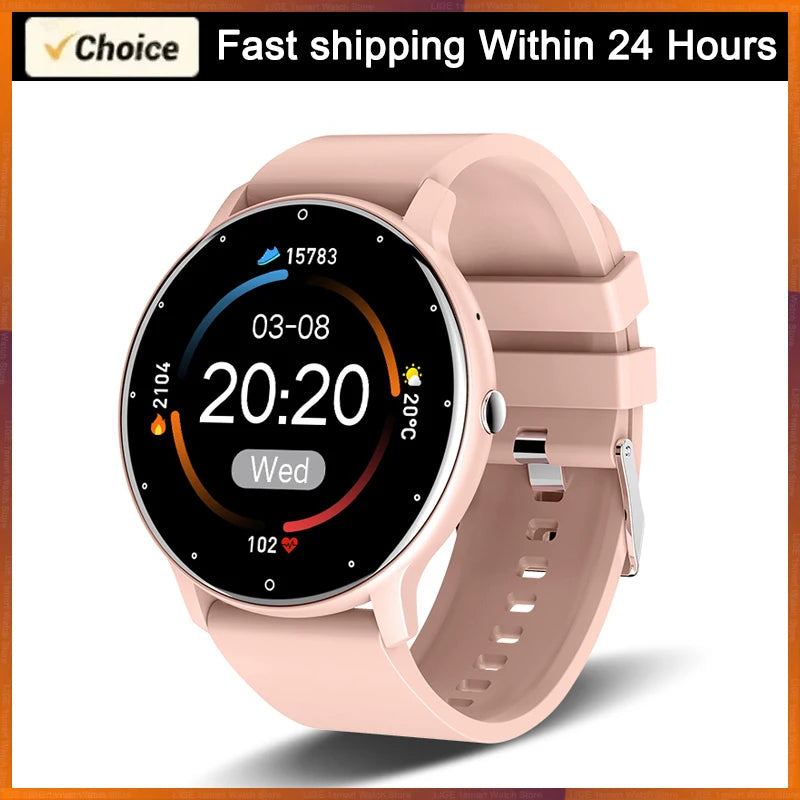 Montre Connectée Unisexe — Écran Tactile, Suivi Santé, Étanche IP67, Notifications