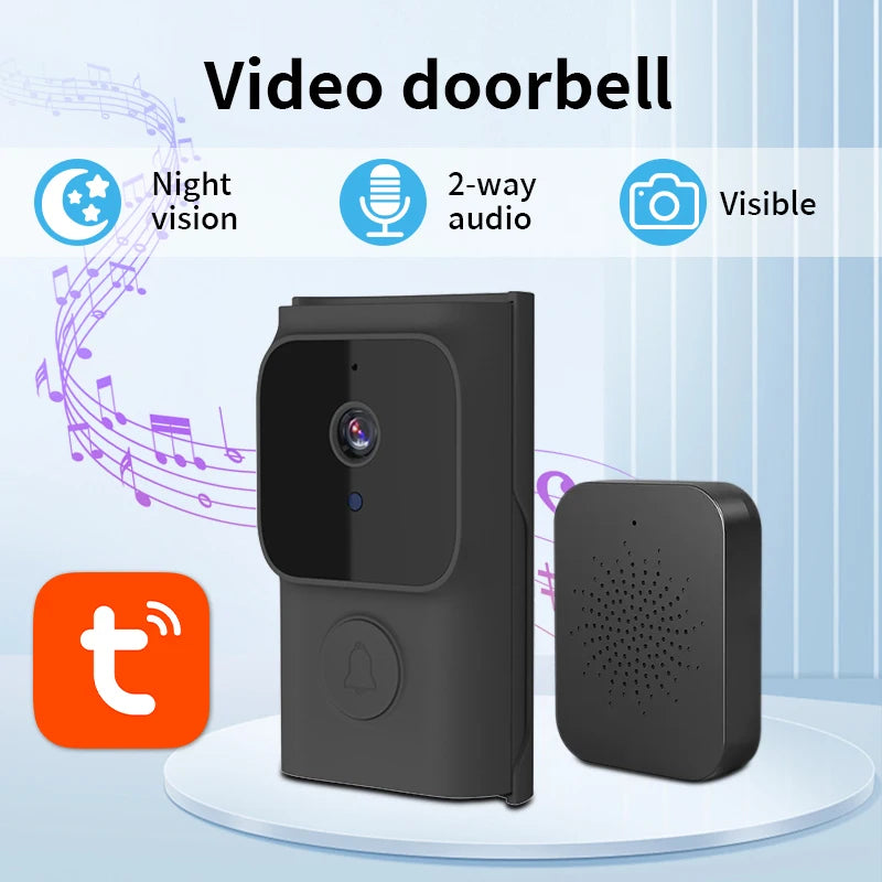 Tuya APP Low Comsunption Wake-up Doorbell WIFI Video Door Phone Peephole Viewer Door Camera