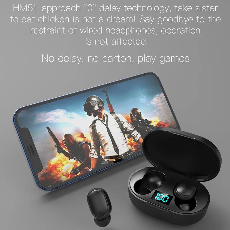 Earbloom Écouteurs E6S Bluetooth – Affichage digital batterie – Réduction de bruit ANC