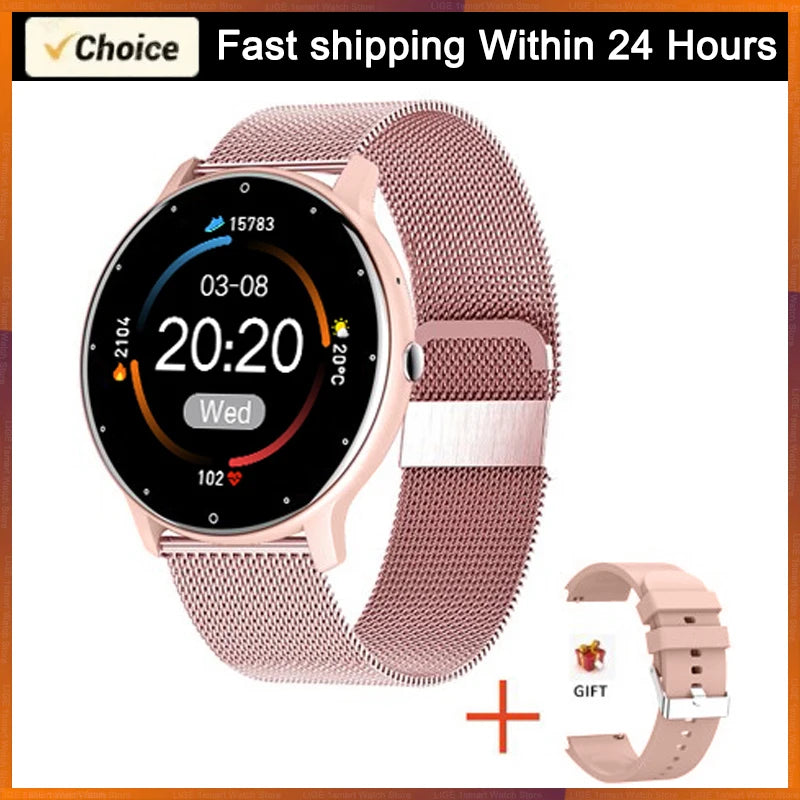Montre Connectée Unisexe — Écran Tactile, Suivi Santé, Étanche IP67, Notifications