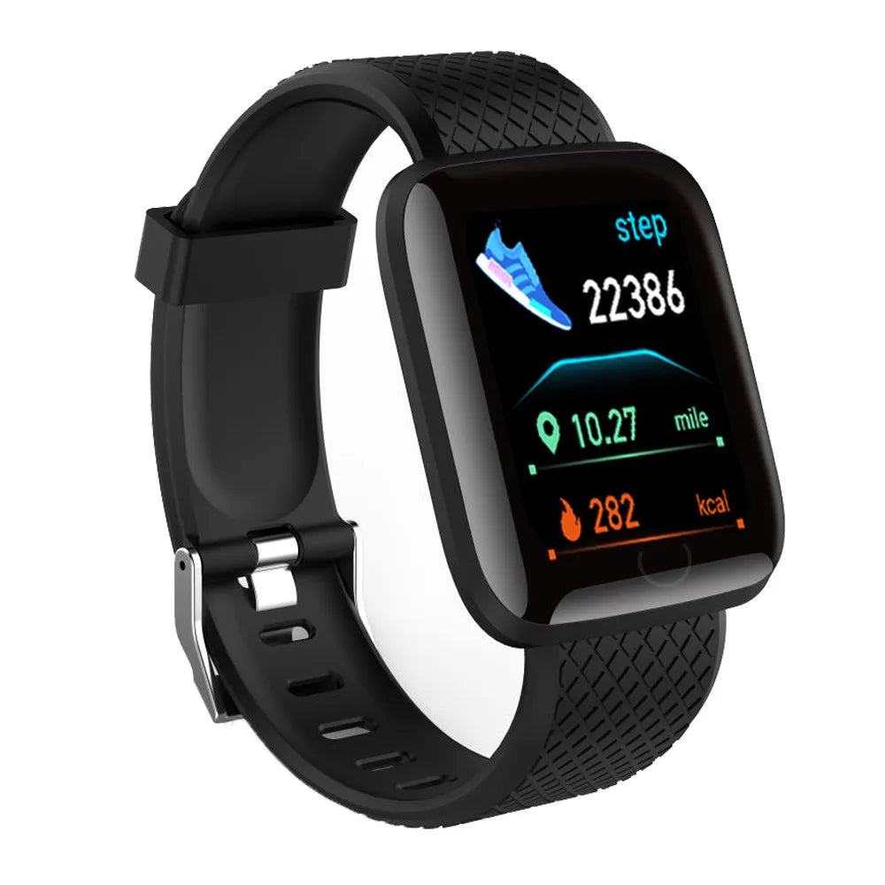 Bracelet Connecté Fitness — Suivi Santé, Notifications, Compatible iOS & Android