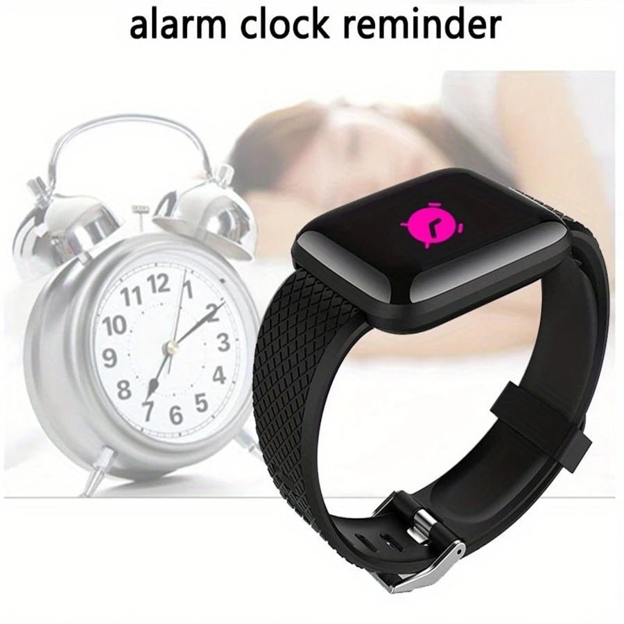Bracelet Connecté Fitness — Suivi Santé, Notifications, Compatible iOS & Android