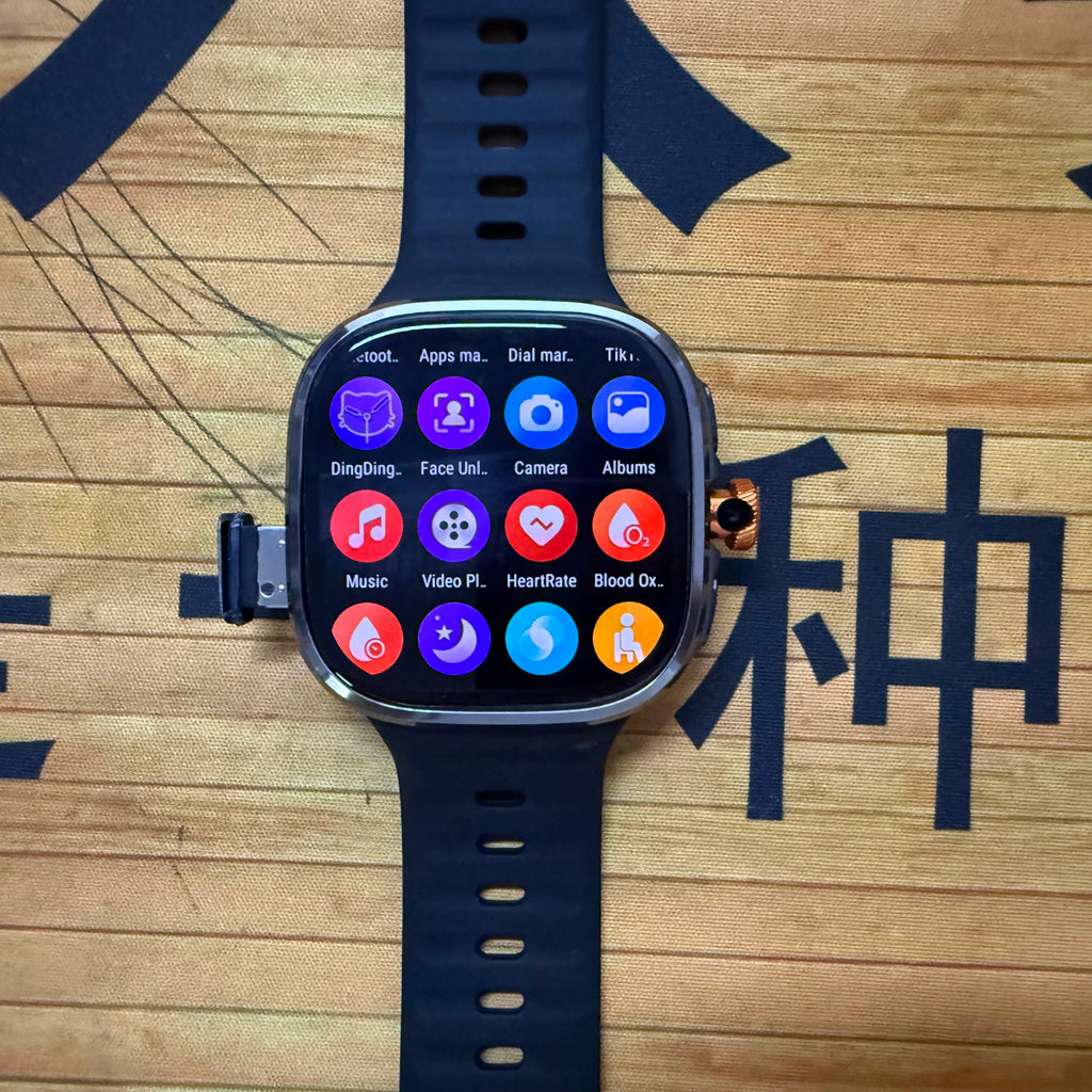 Montre Android 4G M99 — Écran AMOLED 2,4", Caméra Rotative, WiFi, GPS, SIM