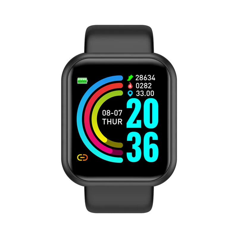 Montre Connectée Sport Mixte — Bluetooth, Musique, Suivi Activité, 4 Coloris