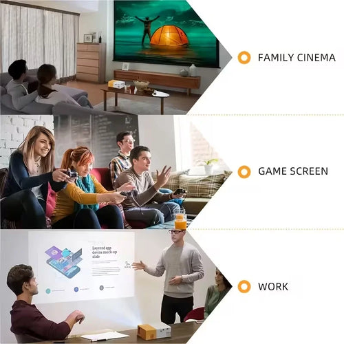 1pc Compact Portable Projector, Supports Multi-functional Operation Including USB/AV, for Home Theater, Office, Gaming