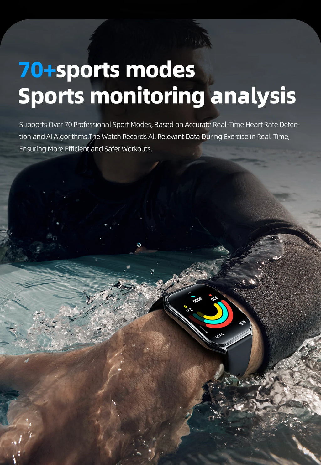 Montre Connectée Ultra-Fine — Écran AMOLED 1,96", Appels Bluetooth, Suivi Santé