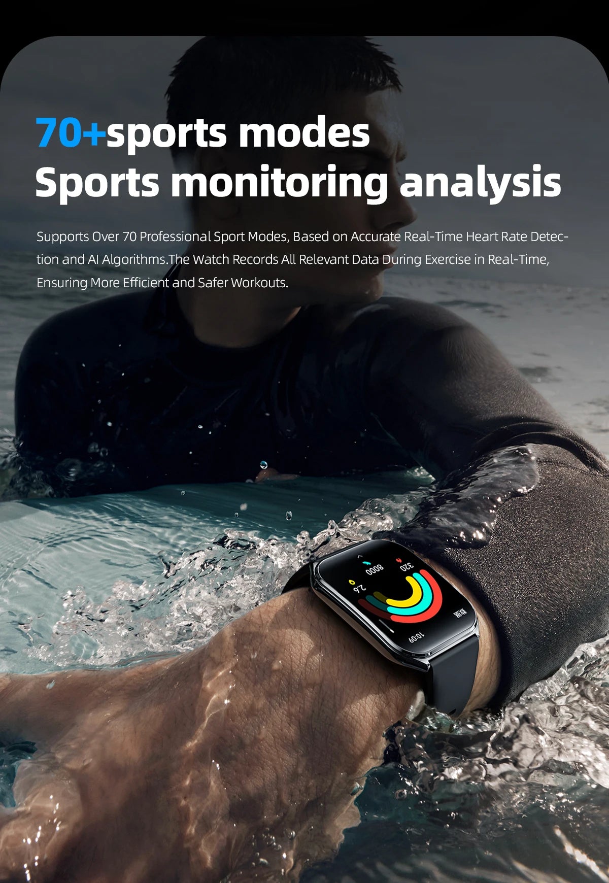 Montre Connectée Ultra-Fine — Écran AMOLED 1,96", Appels Bluetooth, Suivi Santé