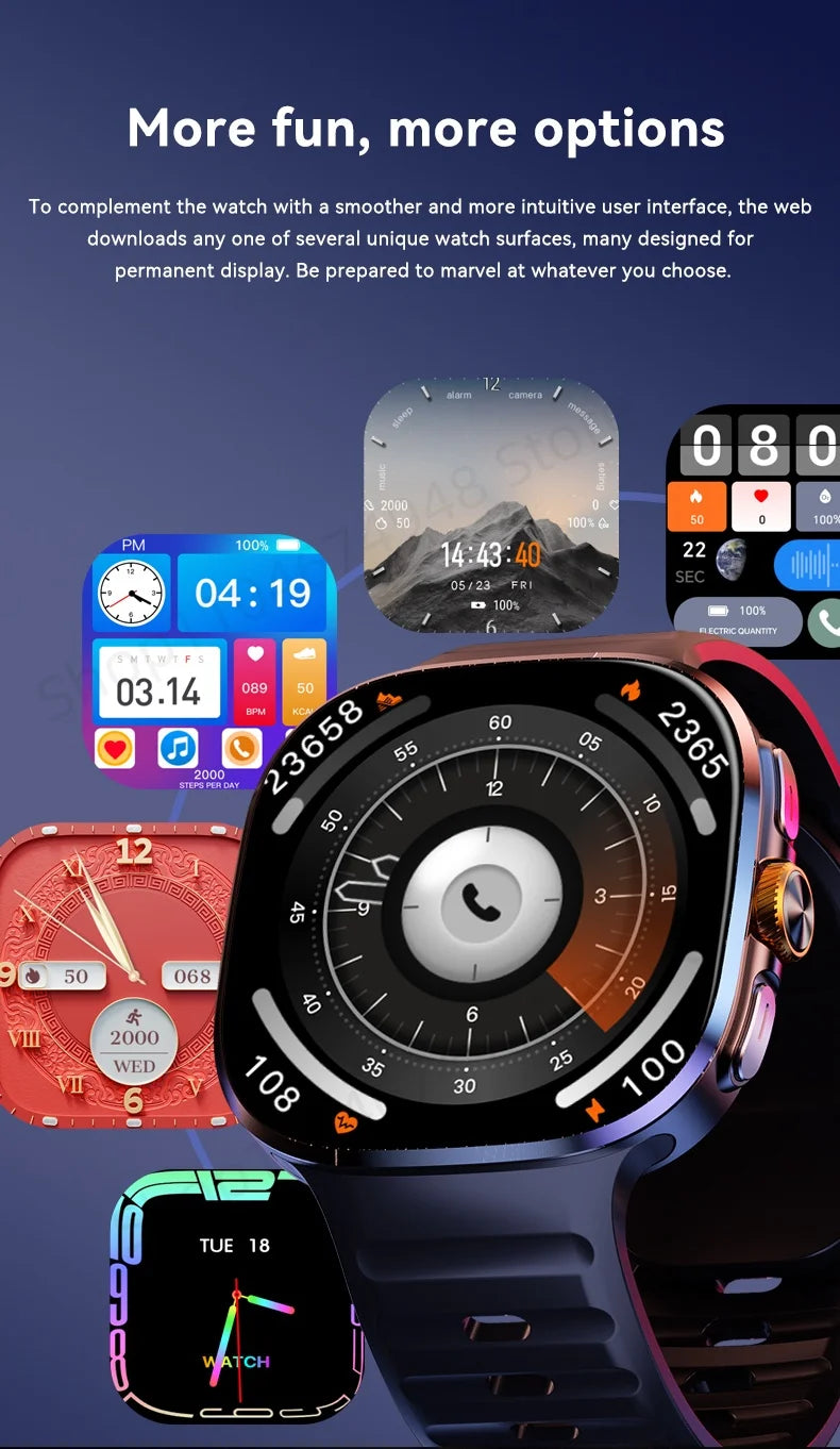 Montre Android 4G M99 — Écran AMOLED 2,4", Caméra Rotative, WiFi, GPS, SIM