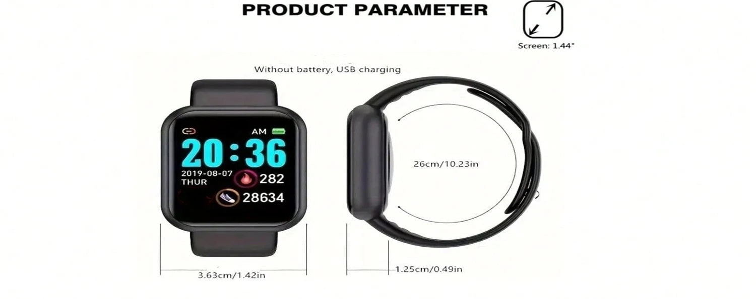 Montre Connectée Sport Mixte — Bluetooth, Musique, Suivi Activité, 4 Coloris