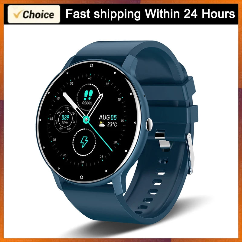Montre Connectée Unisexe — Écran Tactile, Suivi Santé, Étanche IP67, Notifications