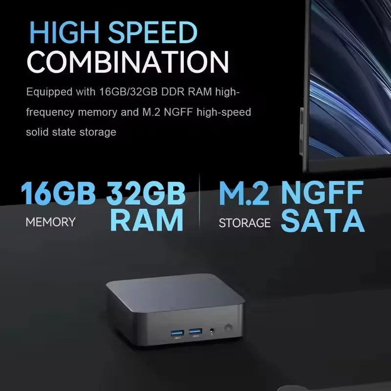 Mini PC Core i3 6100 – Windows 11, WiFi 6, SSD jusqu’à 2TB