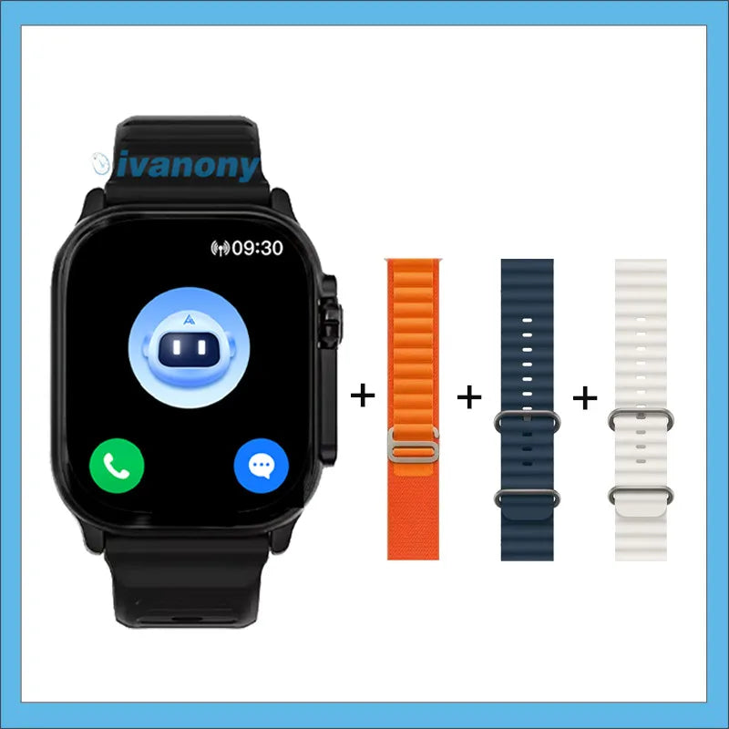 Montre Connectée HK11 Ultra 3 — AMOLED 2,02", Appels Bluetooth, Assistant IA, TWS