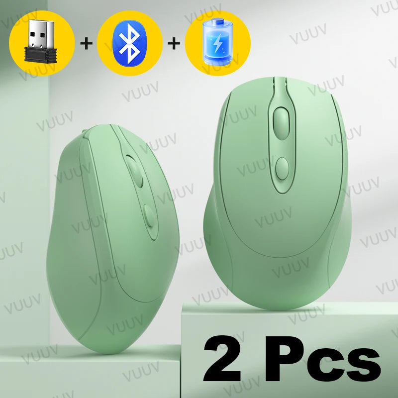 Souris Bluetooth Silencieuse Rechargeable – Ergonomique, 5 Couleurs