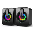 Enceintes PC USB Stéréo – Son HIFI, LED, Compatible Laptop & Desktop