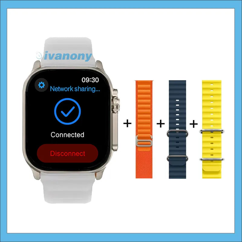 Montre Connectée HK11 Ultra 3 — AMOLED 2,02", Appels Bluetooth, Assistant IA, TWS