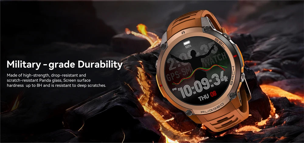 Montre Connectée GPS Sport Premium — 5ATM, 170+ Sports, AMOLED, Appels Bluetooth